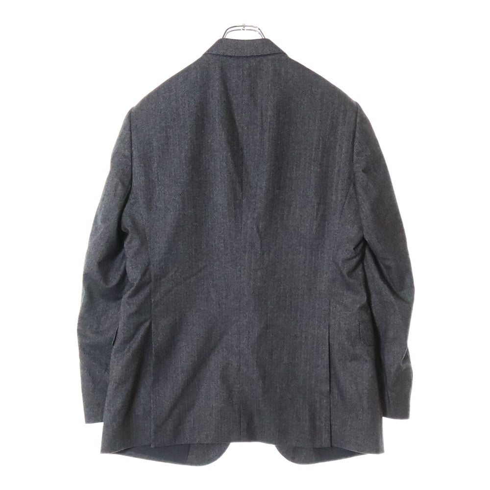 ARMANI COLLEZIONI(アルマーニ コレツィオーニ) ヘリンボーン ノッチドラペル シングルテーラードジャケット グレー 1B85V0