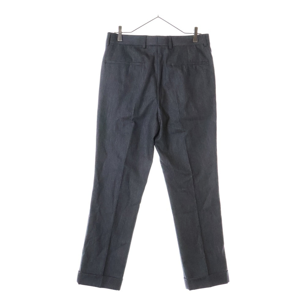 BRUNELLO CUCINELLI(ブルネロクチネリ) センタープレス ジップアップ ウール スラックスパンツ グレー