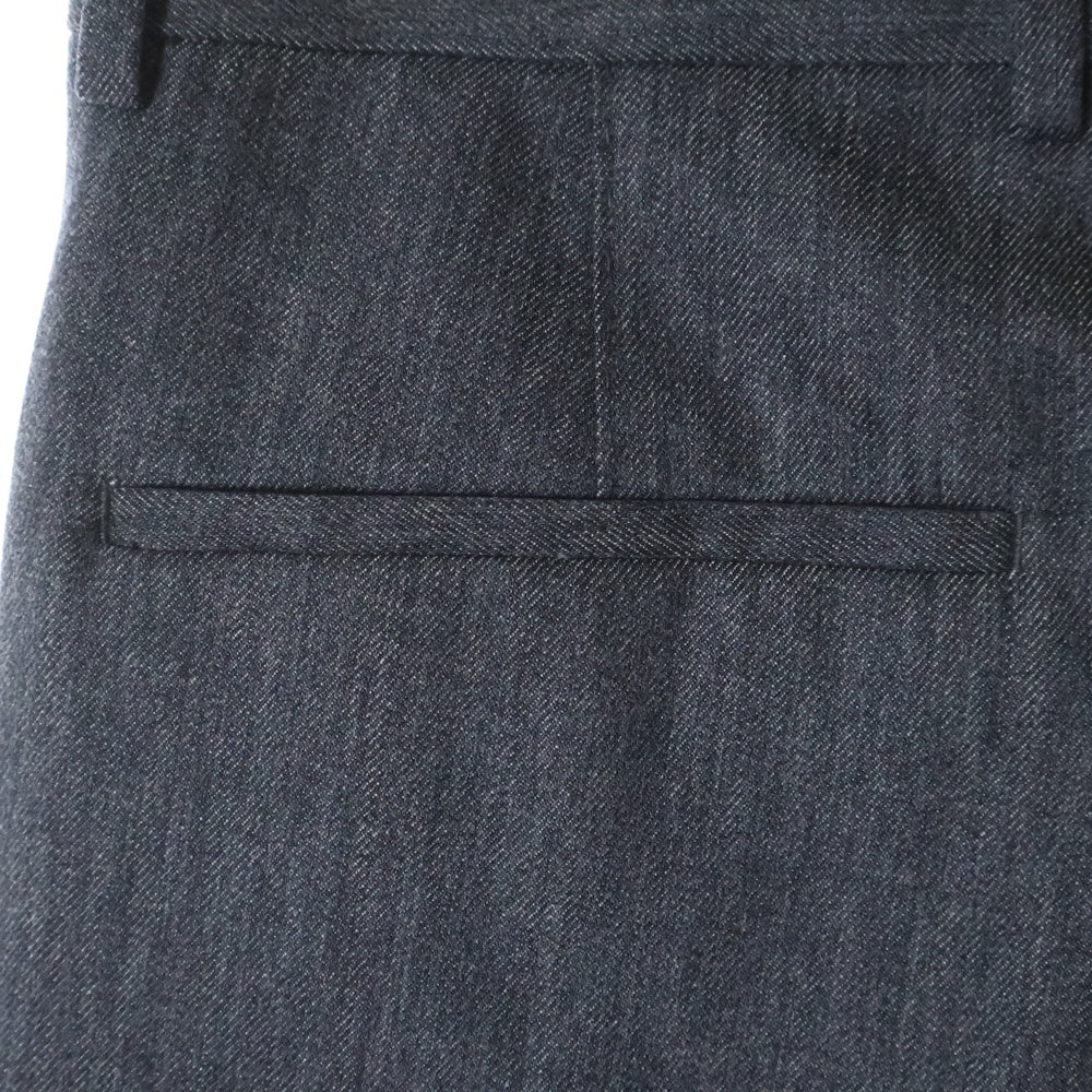 BRUNELLO CUCINELLI(ブルネロクチネリ) センタープレス ジップアップ ウール スラックスパンツ グレー