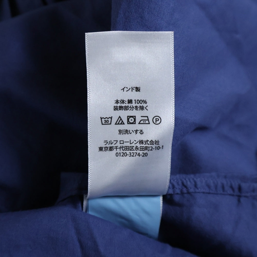 POLO RALPH LAUREN(ポロラルフローレン) ロゴエンブロイダリー フロントポケット 半袖シャツ ネイビー