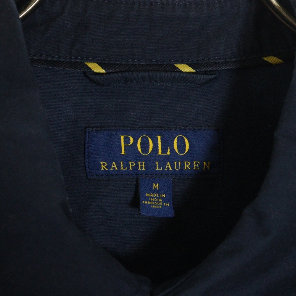 POLO RALPH LAUREN(ポロラルフローレン) フロントジップ ロゴエンブロイダリー スイングトップ ブルゾンジャケット ネイビー