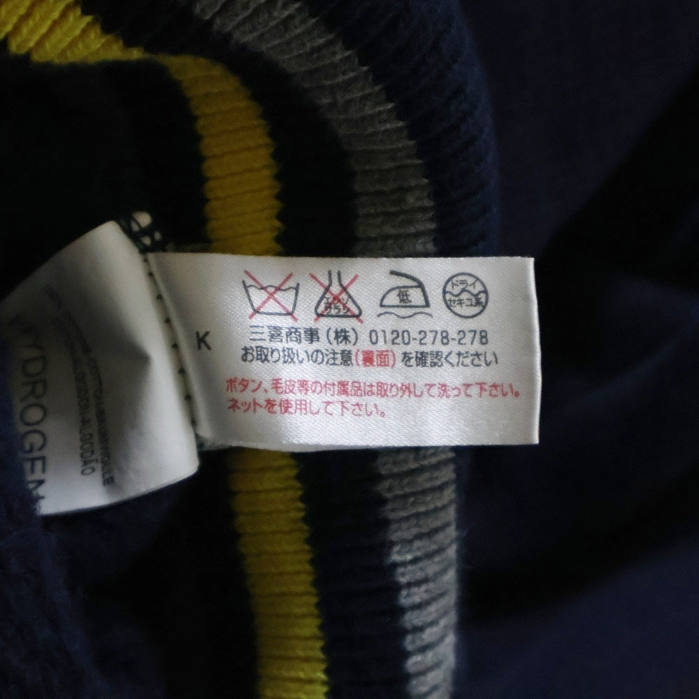 HYDROGEN(ハイドロゲン) PURE SWEATSHIRT 裏起毛 スウェット ジップアップ パーカー ネイビー