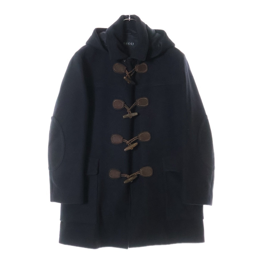 GUCCI(グッチ) エルボーパッチ付き ウール ダッフルコート ブラック 293006 Z2957