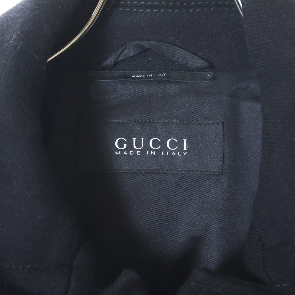 GUCCI(グッチ) エルボーパッチ付き ウール ダッフルコート ブラック 293006 Z2957