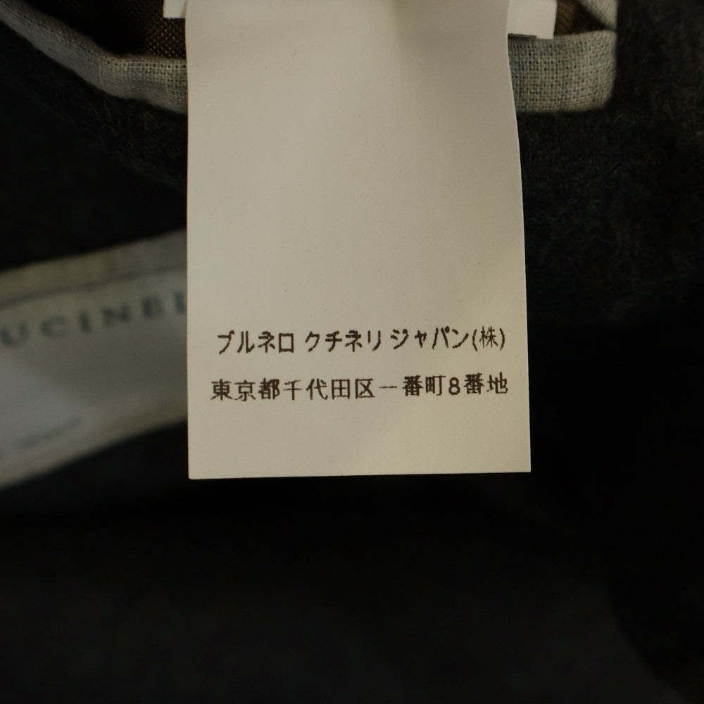 BRUNELLO CUCINELLI(ブルネロクチネリ) ピーグドラペル 3B ウール テーラードジャケット グレー