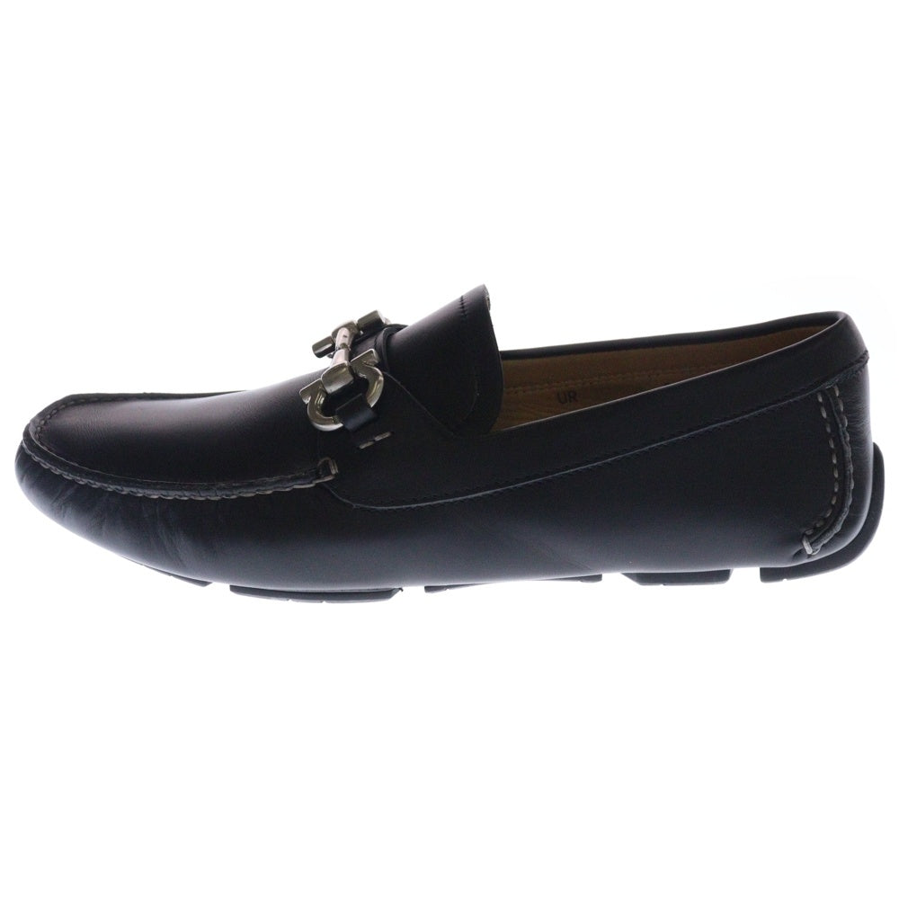 Salvatore Ferragamo(サルヴァトーレ フェラガモ) ホースビット レザー ローファー モカシン ドライビングシューズ ブラック