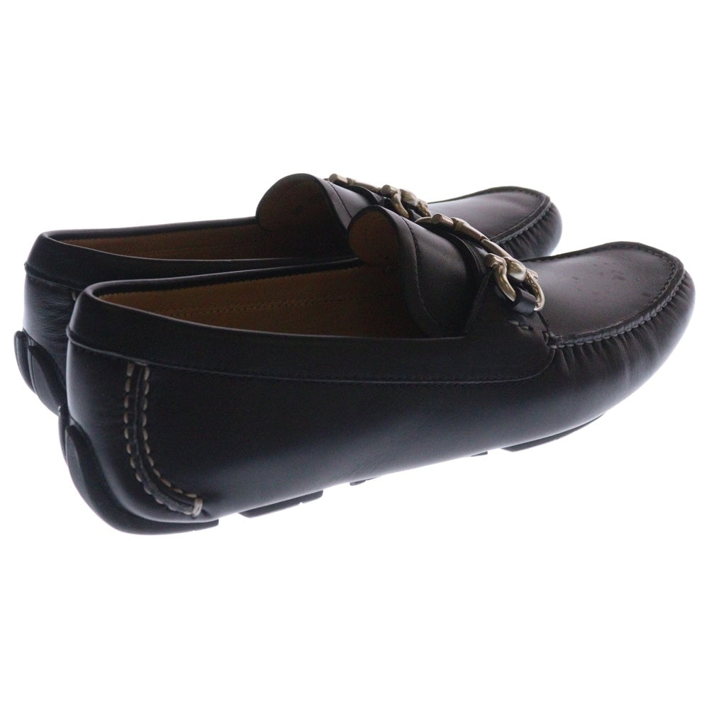 Salvatore Ferragamo(サルヴァトーレ フェラガモ) ホースビット レザー ローファー モカシン ドライビングシューズ ブラック