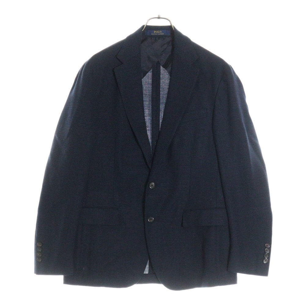 POLO RALPH LAUREN(ポロラルフローレン) ポリエステル ウール ノッチドラペル 2B テーラードジャケット ネイビー 200013615