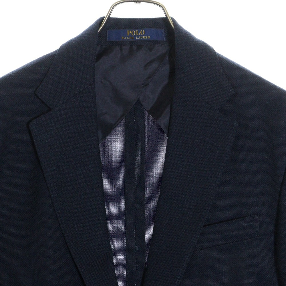 POLO RALPH LAUREN(ポロラルフローレン) ポリエステル ウール ノッチドラペル 2B テーラードジャケット ネイビー 200013615