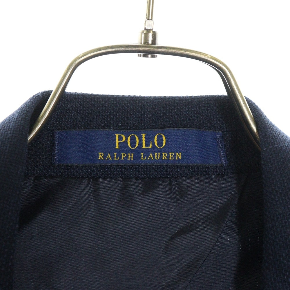 POLO RALPH LAUREN(ポロラルフローレン) ポリエステル ウール ノッチドラペル 2B テーラードジャケット ネイビー 200013615