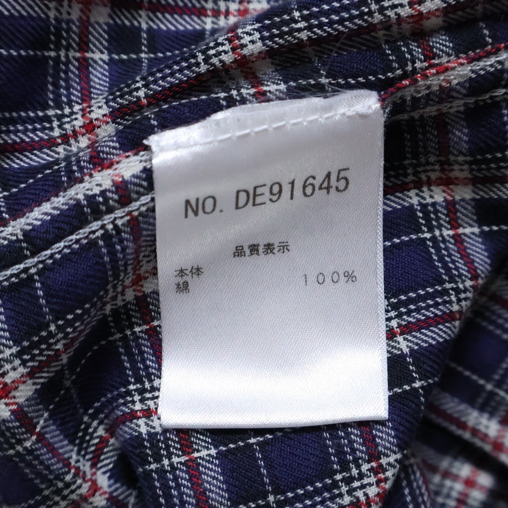 BRUNELLO CUCINELLI(ブルネロクチネリ) スリムフィット コットン チェック ボタンダウン 長袖シャツ ネイビー DE91645