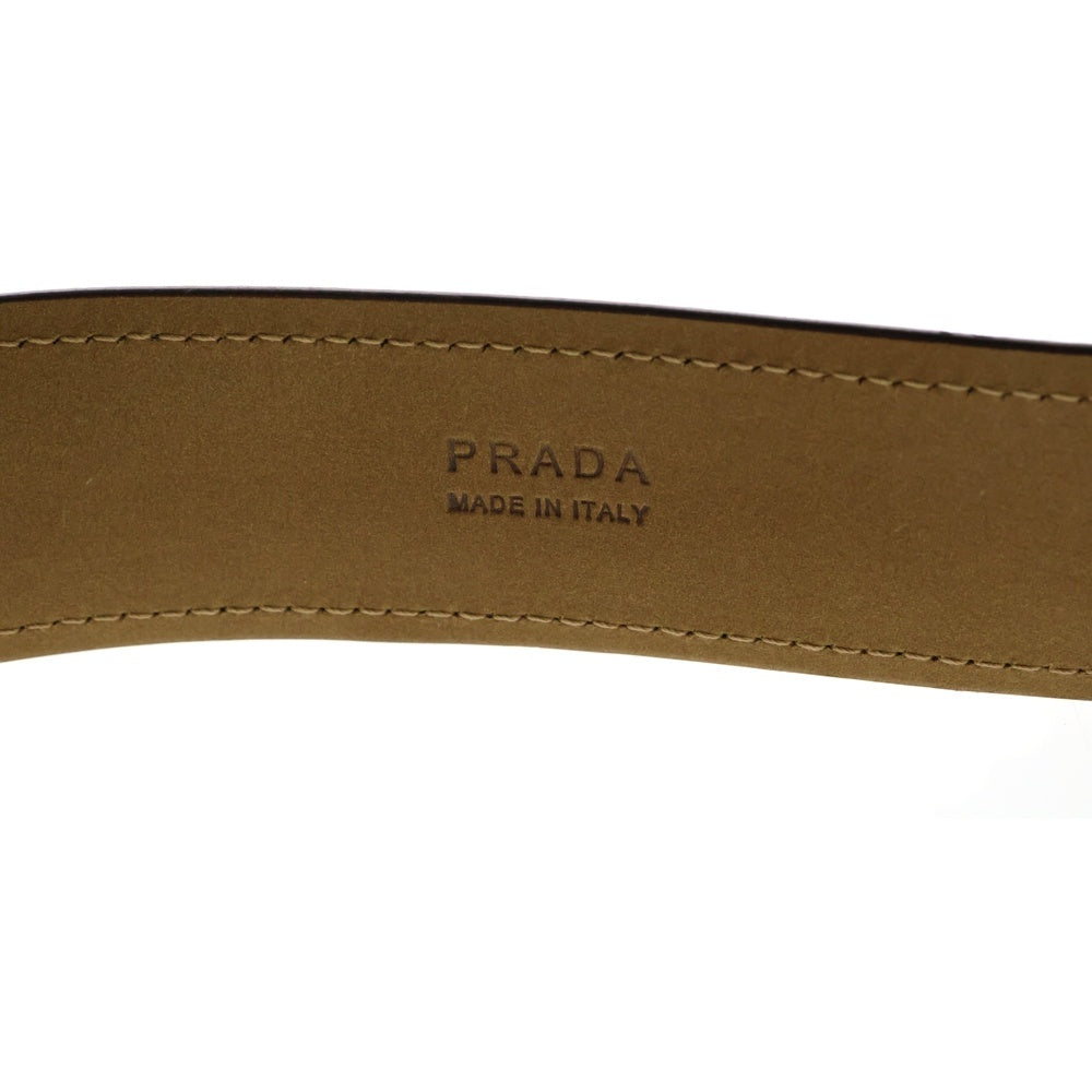 PRADA(プラダ) オーバルロゴバックル レザーベルト ブラウン 2C4503