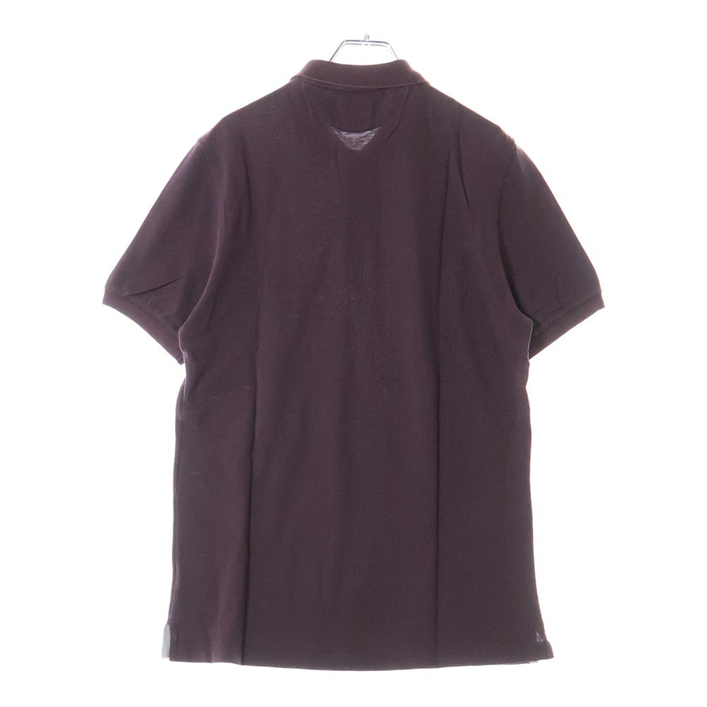 BRUNELLO CUCINELLI(ブルネロクチネリ) フロントエンブレムロゴ スリムフィット 半袖ポロシャツ パープル DK92819