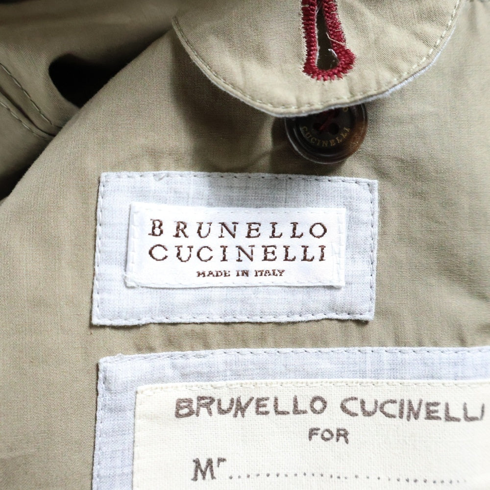 BRUNELLO CUCINELLI(ブルネロクチネリ) コットン マルチポケット ミリタリージャケット カーキ DB96532