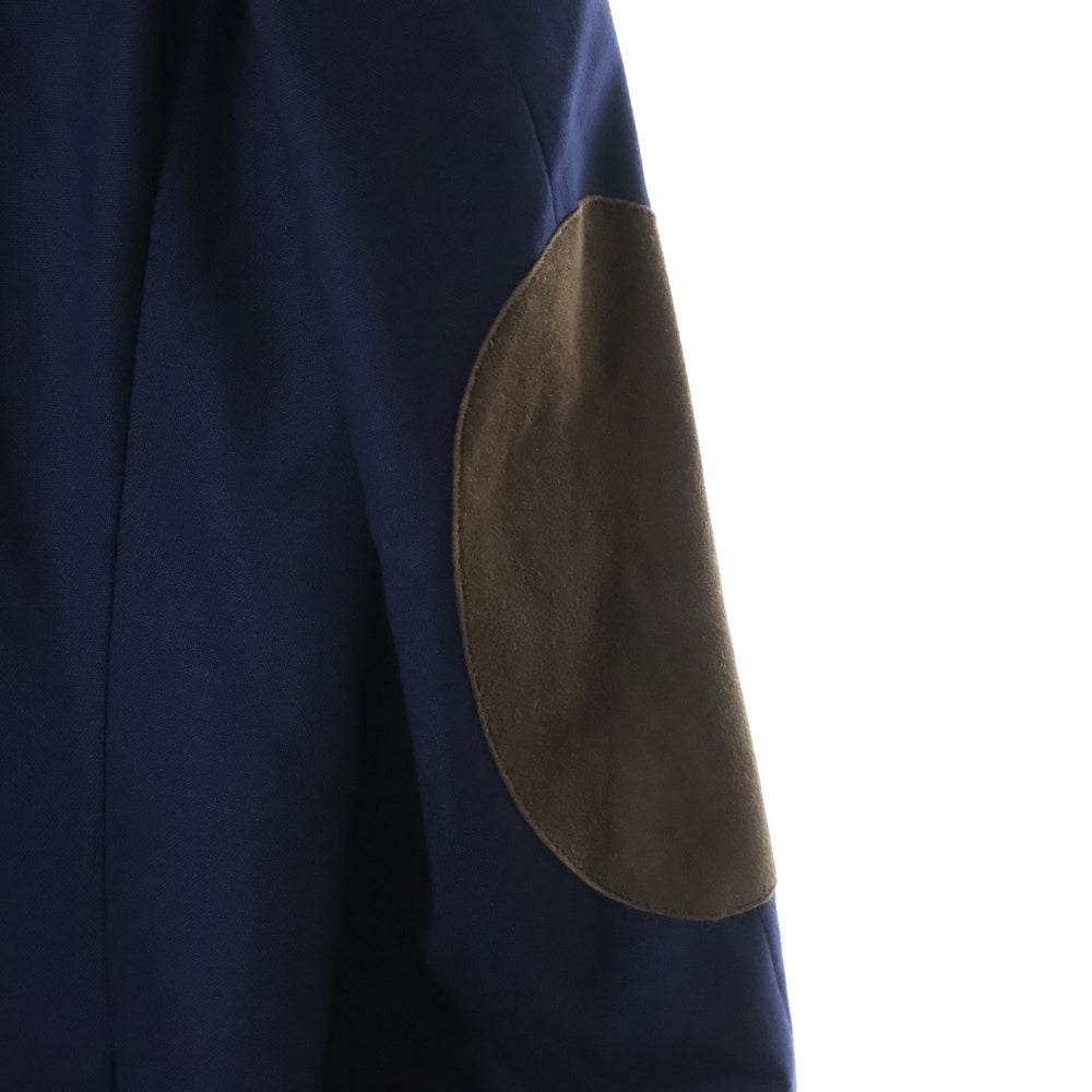 BRUNELLO CUCINELLI(ブルネロクチネリ) ノッチドラペル 3B エルボーパッチ カシミヤ テーラードジャケット ネイビー DK97512
