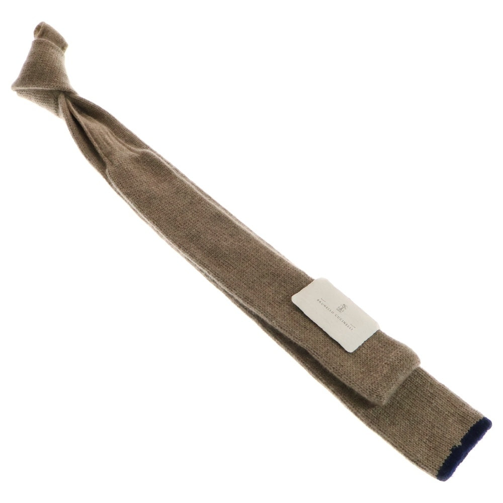 BRUNELLO CUCINELLI(ブルネロクチネリ) カシミヤ ニット ナロータイ ネクタイ ベージュ