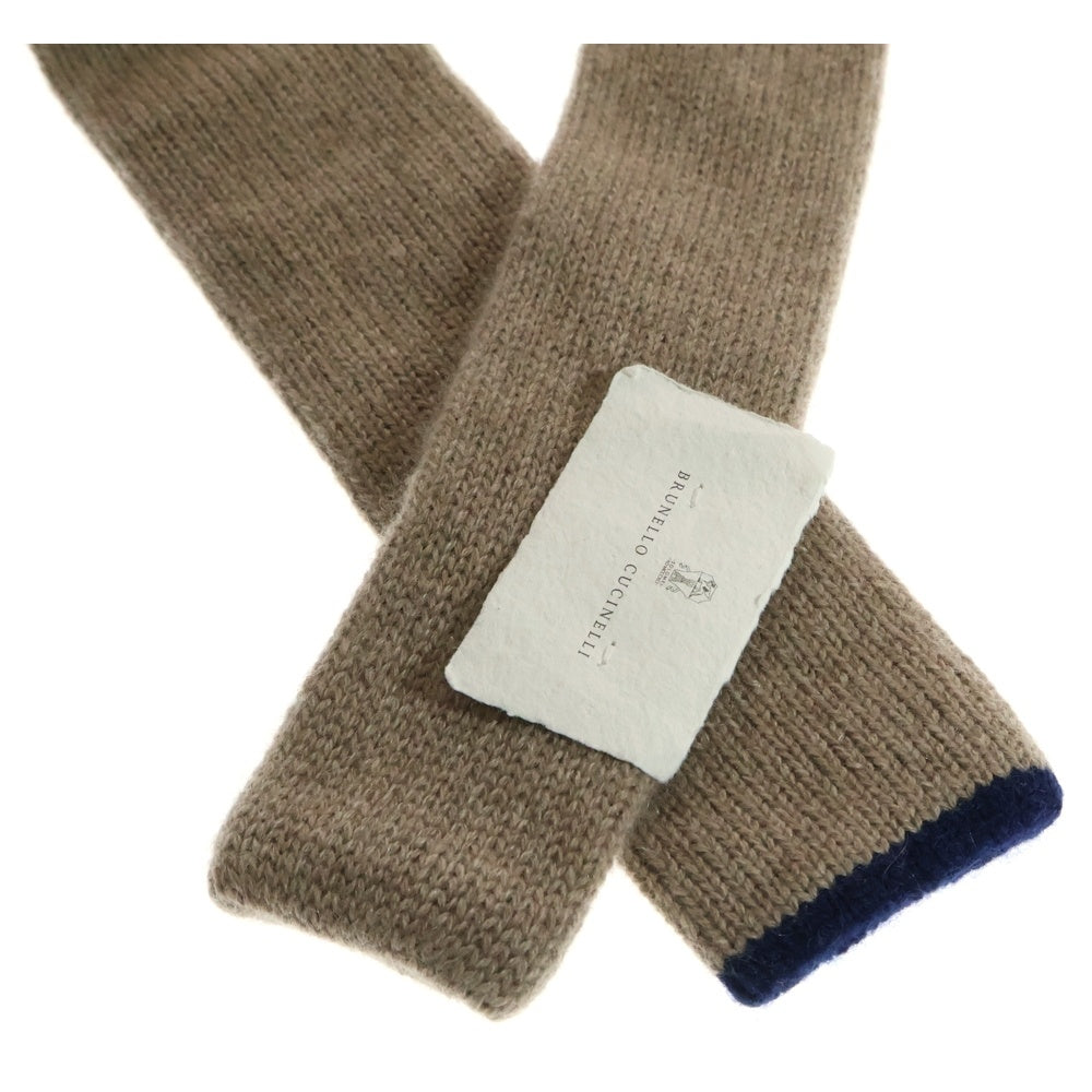 BRUNELLO CUCINELLI(ブルネロクチネリ) カシミヤ ニット ナロータイ ネクタイ ベージュ