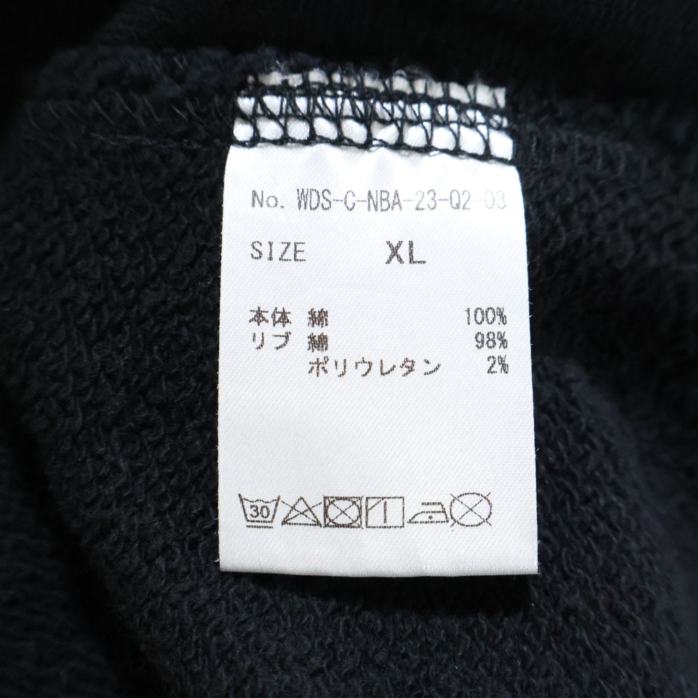 WIND AND SEA(ウィンダンシー) ×NBA CHICAGO BULLS CREW NECK SWEAT シカゴブルズ フロントパッチ クルーネック スウェットトレーナー ブラック WDS-C-NBA-23-Q2-03