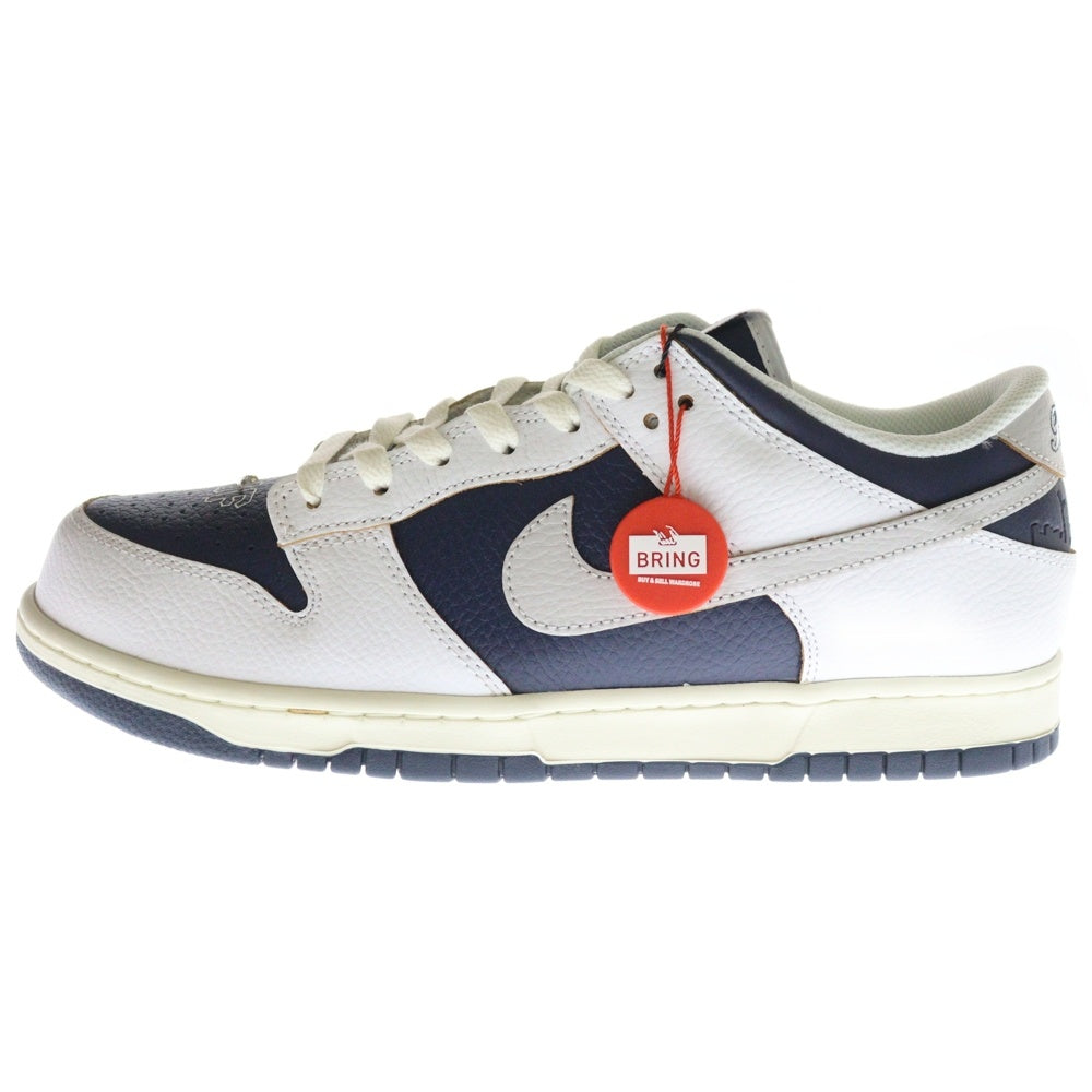 NIKE SB(ナイキエスビー) ×HUF DUNK LOW NEW YORK ハフ ダンク ニューヨーク ローカットスニーカー ネイビー/ホワイト US11/29cm FD8775-100