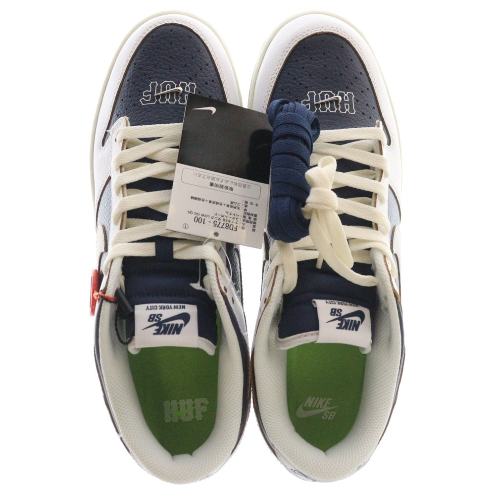 NIKE SB(ナイキエスビー) ×HUF DUNK LOW NEW YORK ハフ ダンク ニューヨーク ローカットスニーカー ネイビー/ホワイト US11/29cm FD8775-100