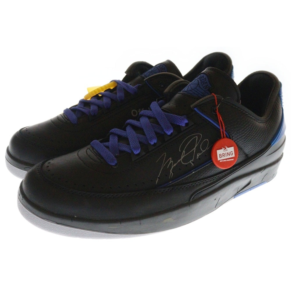 NIKE(ナイキ) ×OFF-WHITE AIR JORDAN 2 RETRO LOW SP オフホワイト エアジョーダン2 レトロ ローカットスニーカー ブラック/ブルー US11.5/29.5cm DJ4375-004
