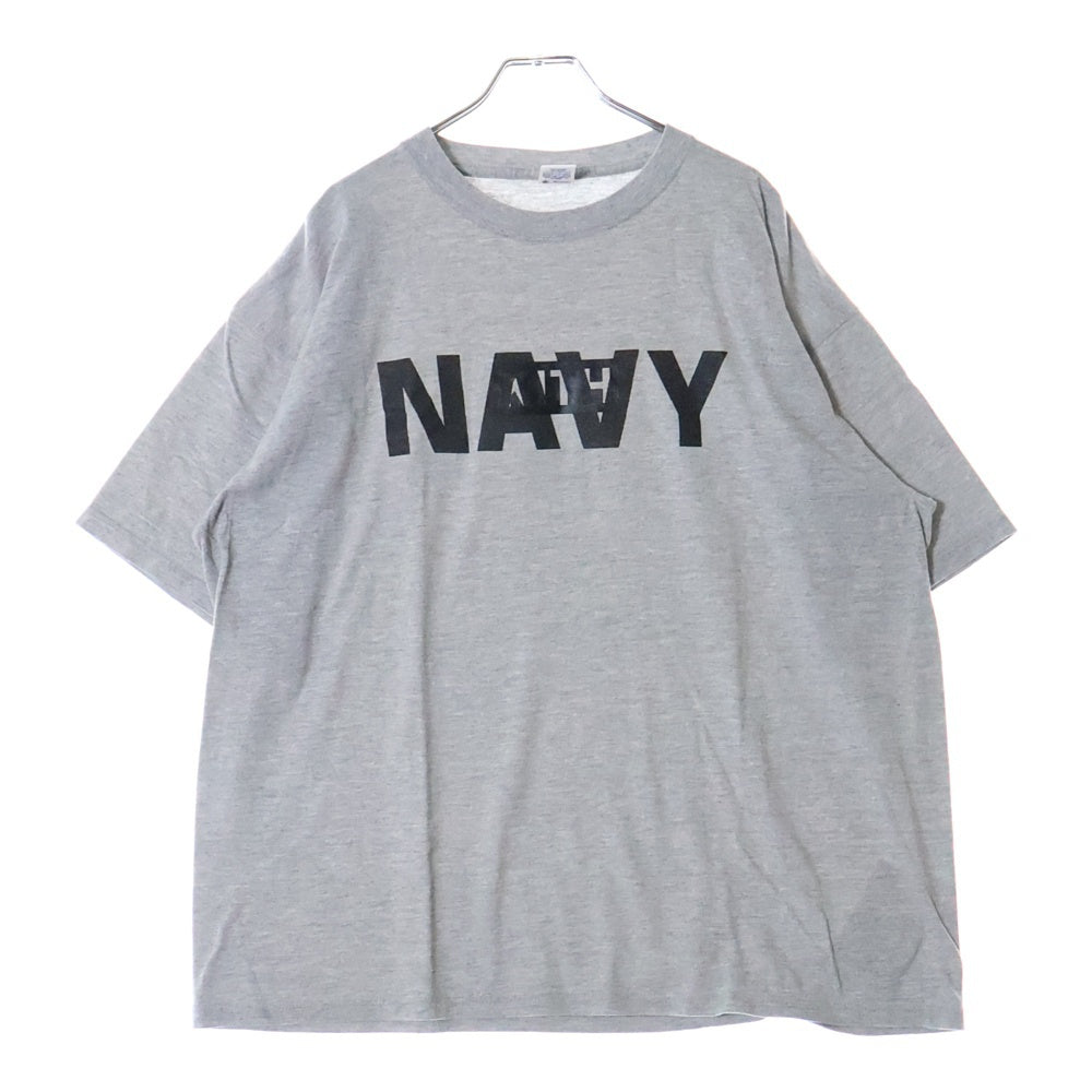 KITH(キス) NAVY ロゴプリント クルーネック半袖Tシャツ カットソー グレー 21-071-060-0045-1-0