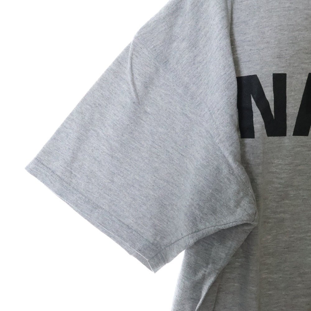 KITH(キス) NAVY ロゴプリント クルーネック半袖Tシャツ カットソー グレー 21-071-060-0045-1-0