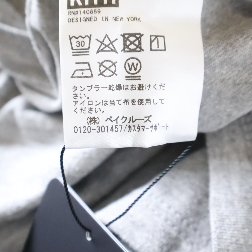 KITH(キス) NAVY ロゴプリント クルーネック半袖Tシャツ カットソー グレー 21-071-060-0045-1-0