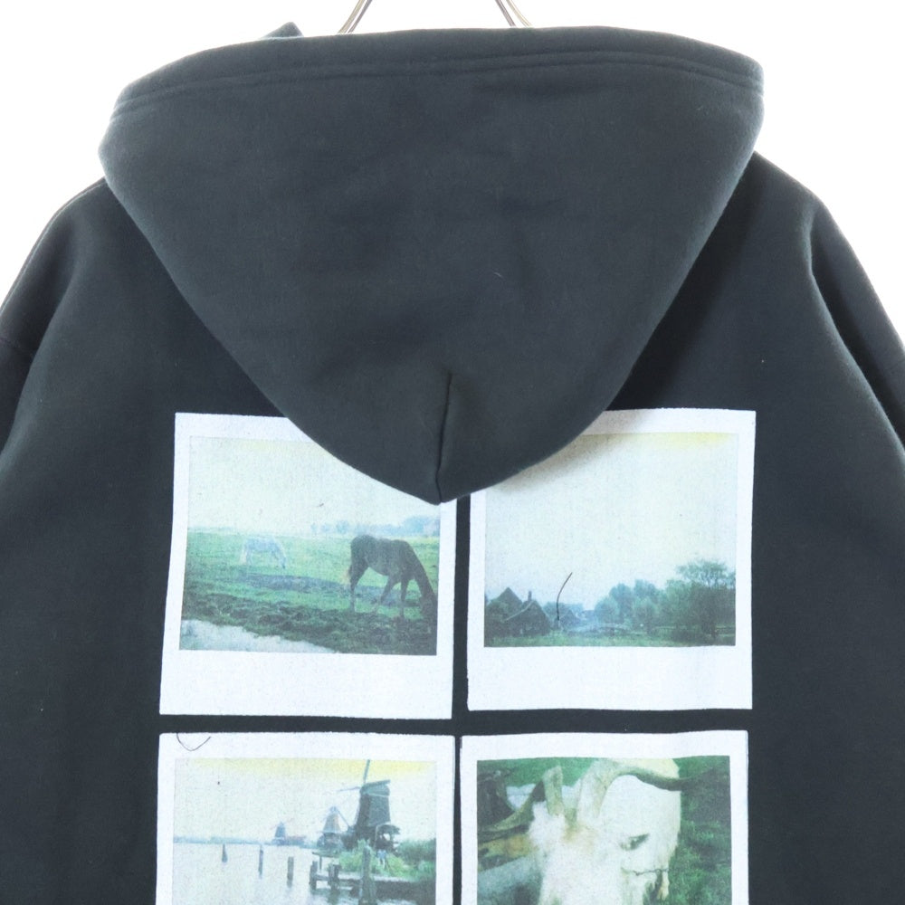 WIND AND SEA(ウィンダンシー) PHOTO HOODIE バックフォトプリント フロントロゴ プルオーバー スウェットパーカー フーディ ブラック WDS-CS-196