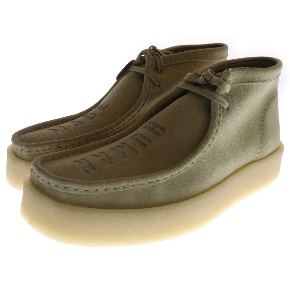Clarks ORIGINALS(クラークス オリジナルス) ×HUMAN MADE WALLABEE ヒューマンメイド モカシン アッパーロゴ デッキシューズ カーキ/ベージュ UK11/29cm XX28GD008