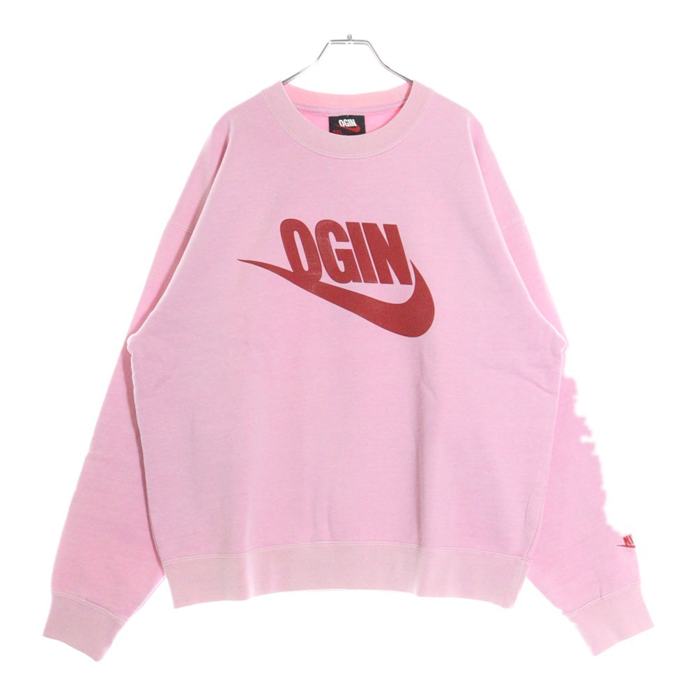 NIKE(ナイキ) ×NIGO AS NRG CREW FLEECE プリントロゴ クルー フリース スウェットトレーナー ピンク FV5942-621