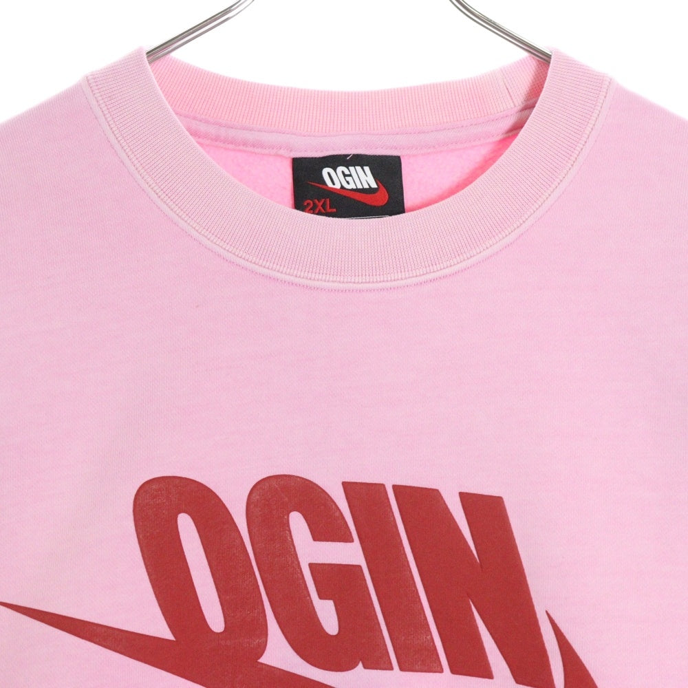 NIKE(ナイキ) ×NIGO AS NRG CREW FLEECE プリントロゴ クルー フリース スウェットトレーナー ピンク FV5942-621