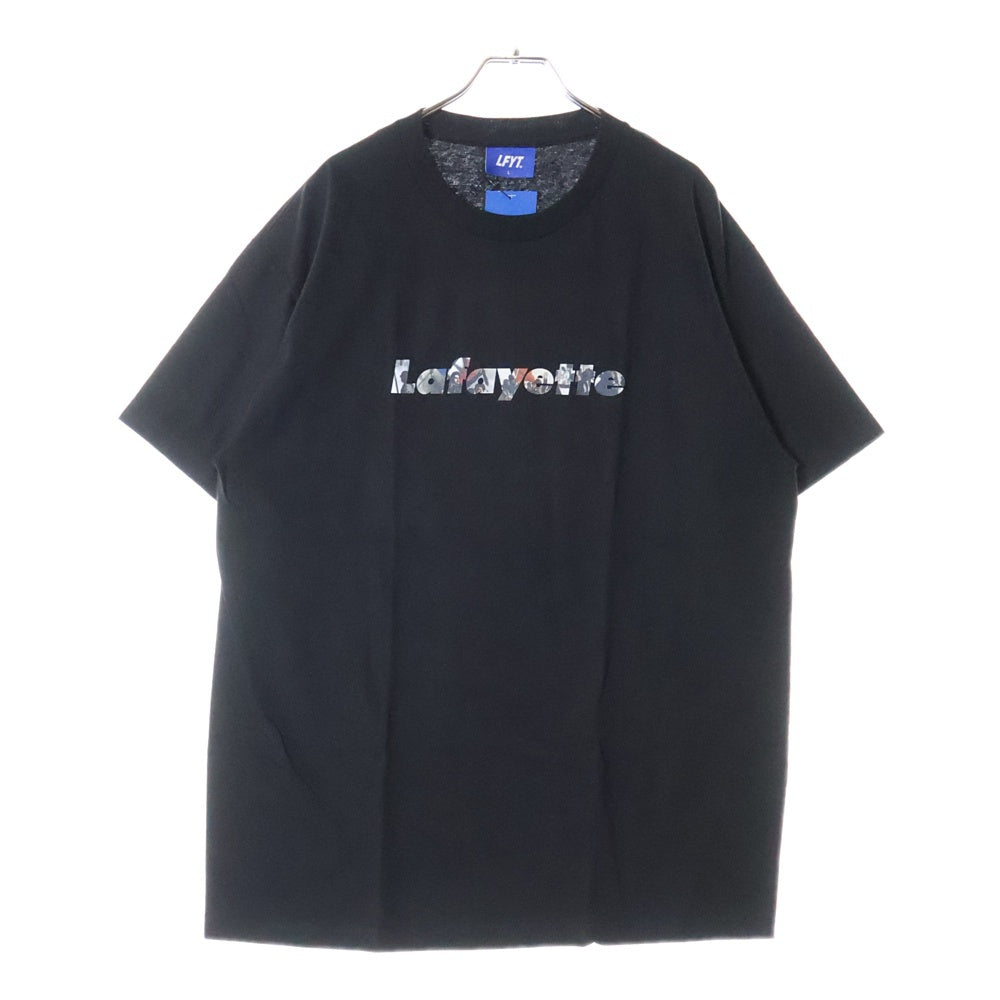 LFYT(エルエフワイティー) FRENCH REVOLUTION LAFAYETTE LOGO TEE フレンチ レボリューション ラファイエット フロントロゴプリント クルーネック半袖Tシャツ ブラック LS210101