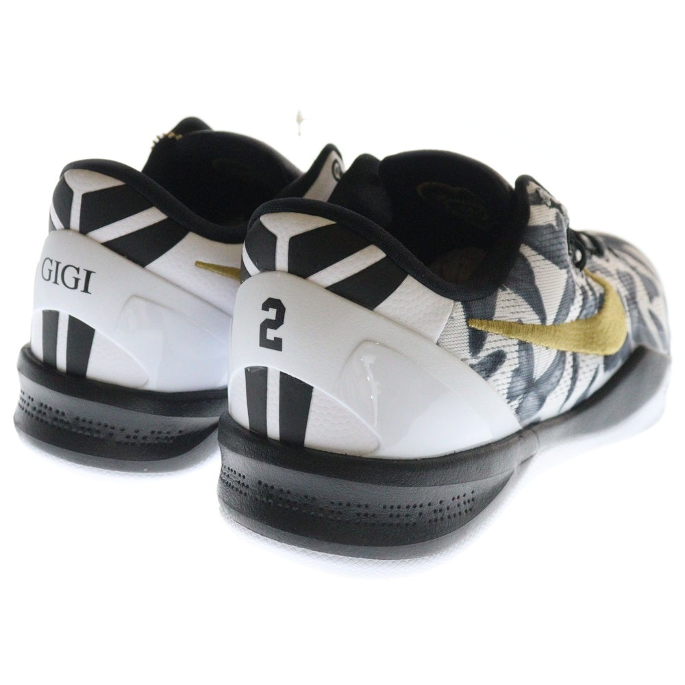 NIKE(ナイキ) KOBE 8 PROTRO MABACITA コービー8 プロトロ マンバティカ 総柄 ローカットスニーカー ホワイト/ブラック/ゴールド US11/29cm FV6325-100