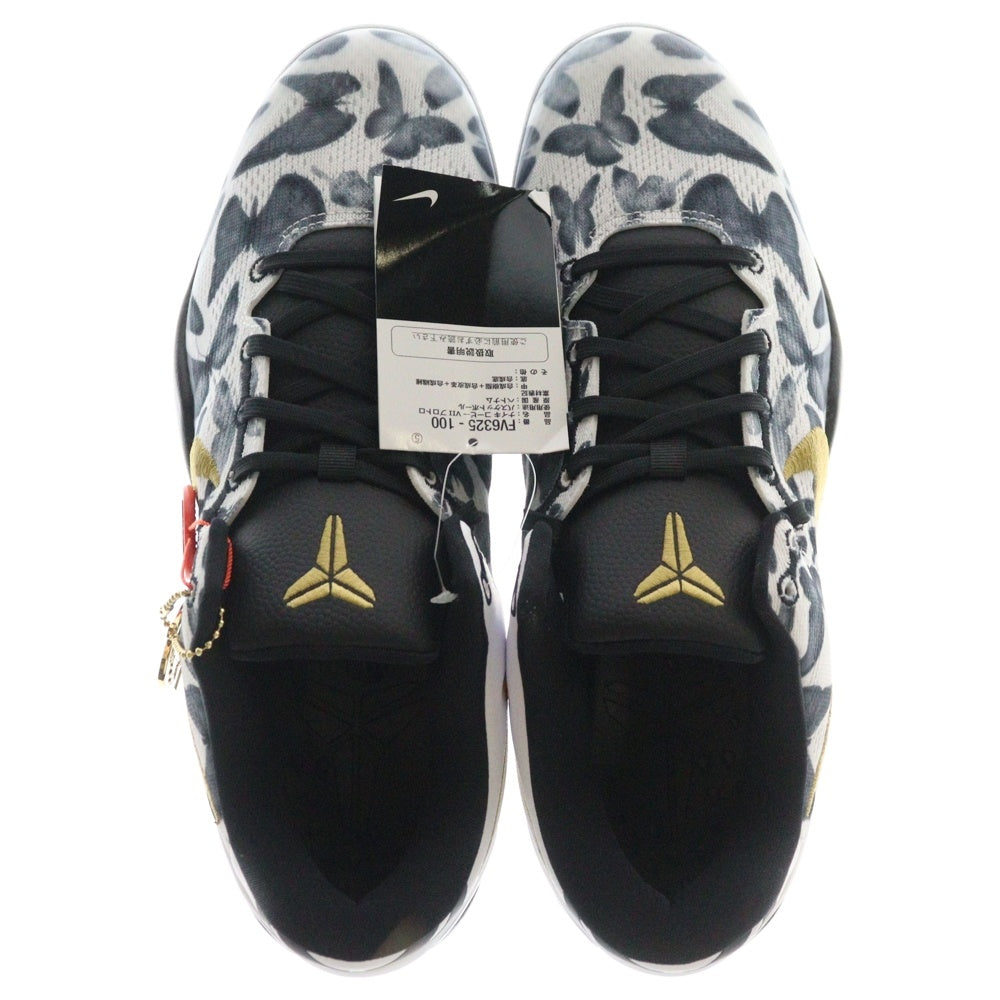 NIKE(ナイキ) KOBE 8 PROTRO MABACITA コービー8 プロトロ マンバティカ 総柄 ローカットスニーカー ホワイト/ブラック/ゴールド US11/29cm FV6325-100