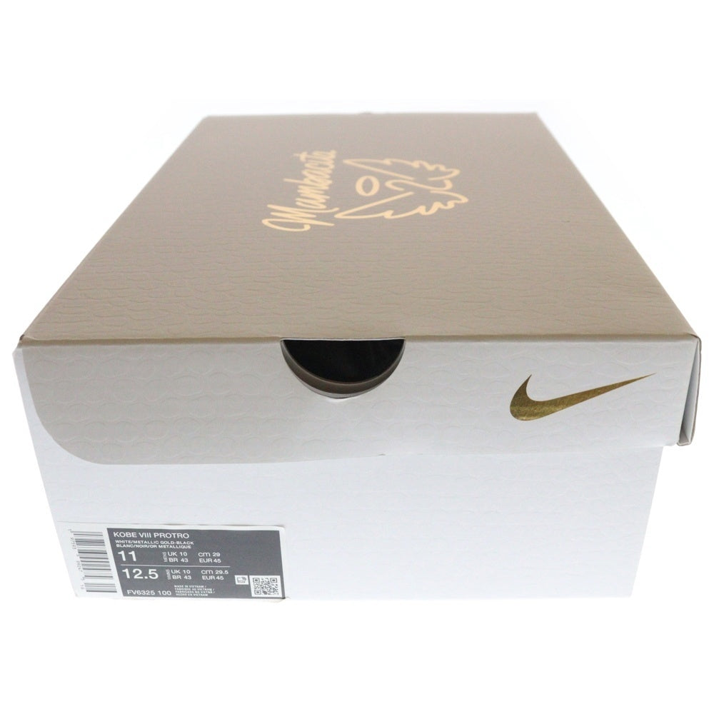 NIKE(ナイキ) KOBE 8 PROTRO MABACITA コービー8 プロトロ マンバティカ 総柄 ローカットスニーカー ホワイト/ブラック/ゴールド US11/29cm FV6325-100