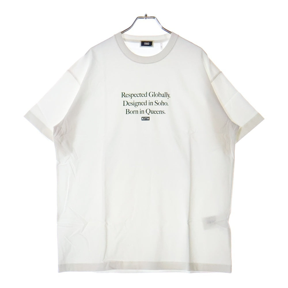 KITH(キス) RESPECTED SS TEE リスペクト ロゴプリント クルーネック半袖Tシャツ カットソー ホワイト 20-071-060-0194-3-0