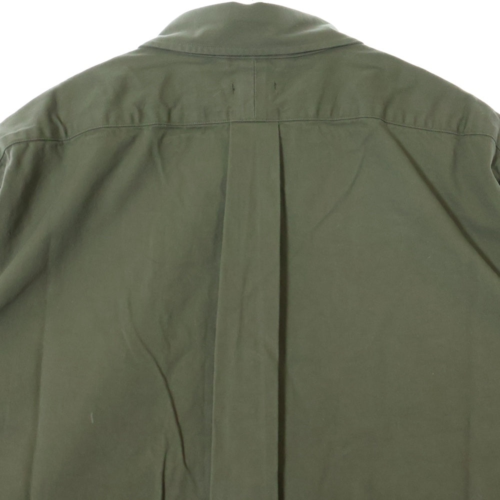 HUMAN MADE(ヒューマンメイド) 24SS PROTOTYPE TWILL BD SHIRT ハートロゴ プロトタイプ ツイル ボタンダウン 長袖シャツ オリーブ XX27SH004