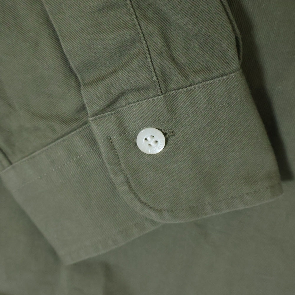 HUMAN MADE(ヒューマンメイド) 24SS PROTOTYPE TWILL BD SHIRT ハートロゴ プロトタイプ ツイル ボタンダウン 長袖シャツ オリーブ XX27SH004
