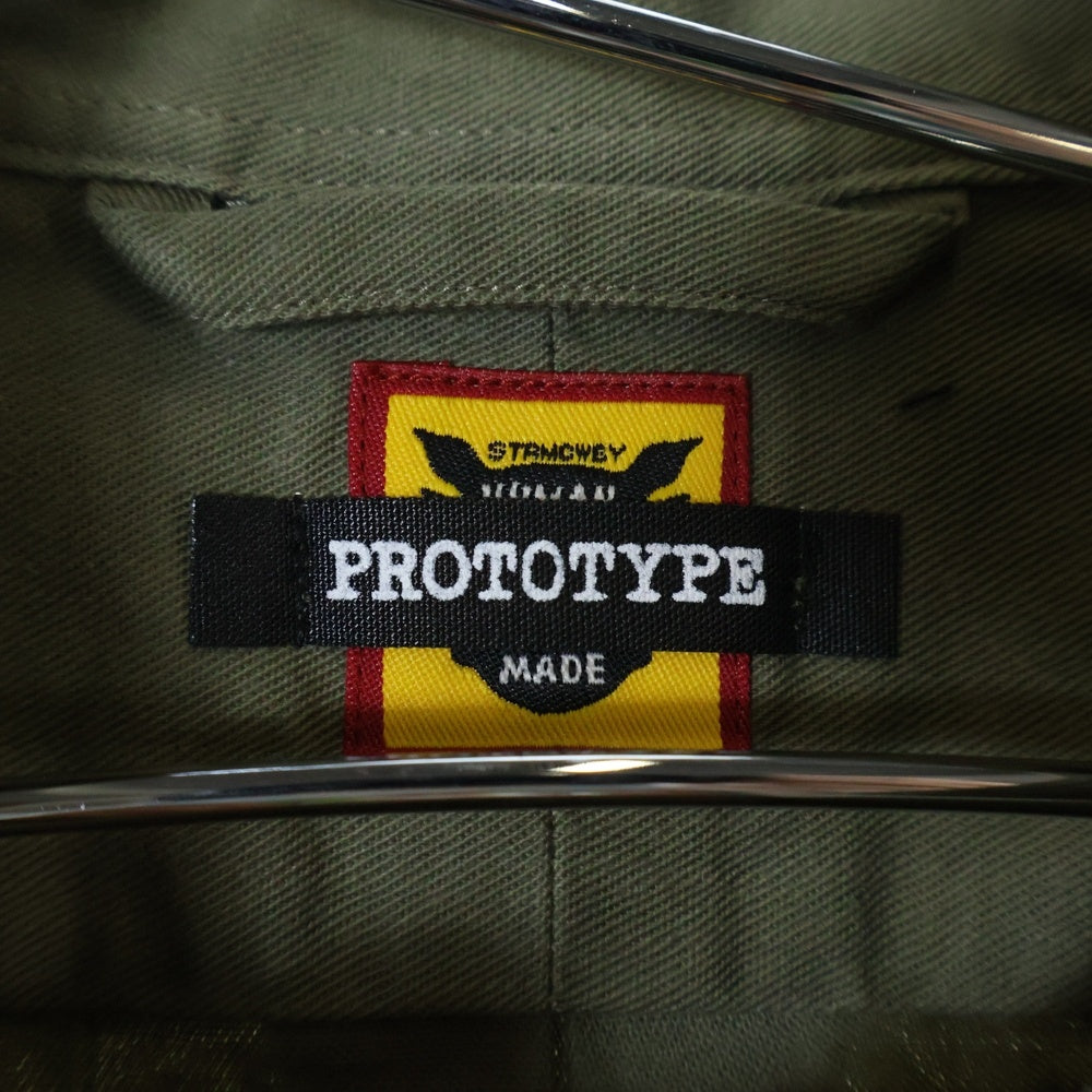 HUMAN MADE(ヒューマンメイド) 24SS PROTOTYPE TWILL BD SHIRT ハートロゴ プロトタイプ ツイル ボタンダウン 長袖シャツ オリーブ XX27SH004