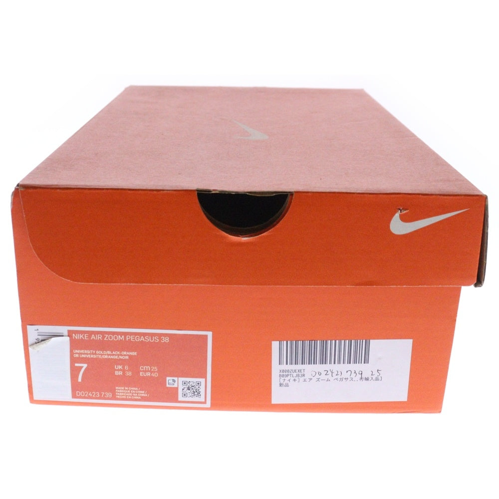 NIKE(ナイキ) AIR ZOOM PEGASUS 38 EKIDEN PACK エアズーム ペガサス38 駅伝パック ローカットスニーカー イエロー US7/25cm DO2423-739