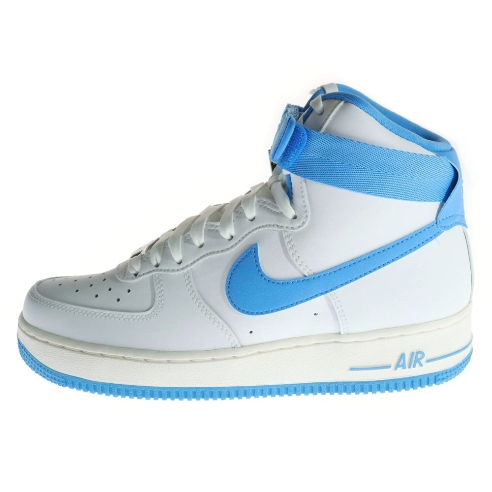 NIKE(ナイキ) WMNS AIR FORCE 1 HIGH OG QS WHITE UNIVERSITY BLUE ウィメンズ エアフォース1 ハイカットスニーカー ホワイト/ブルー US8.5/25.5cm DX3805-100
