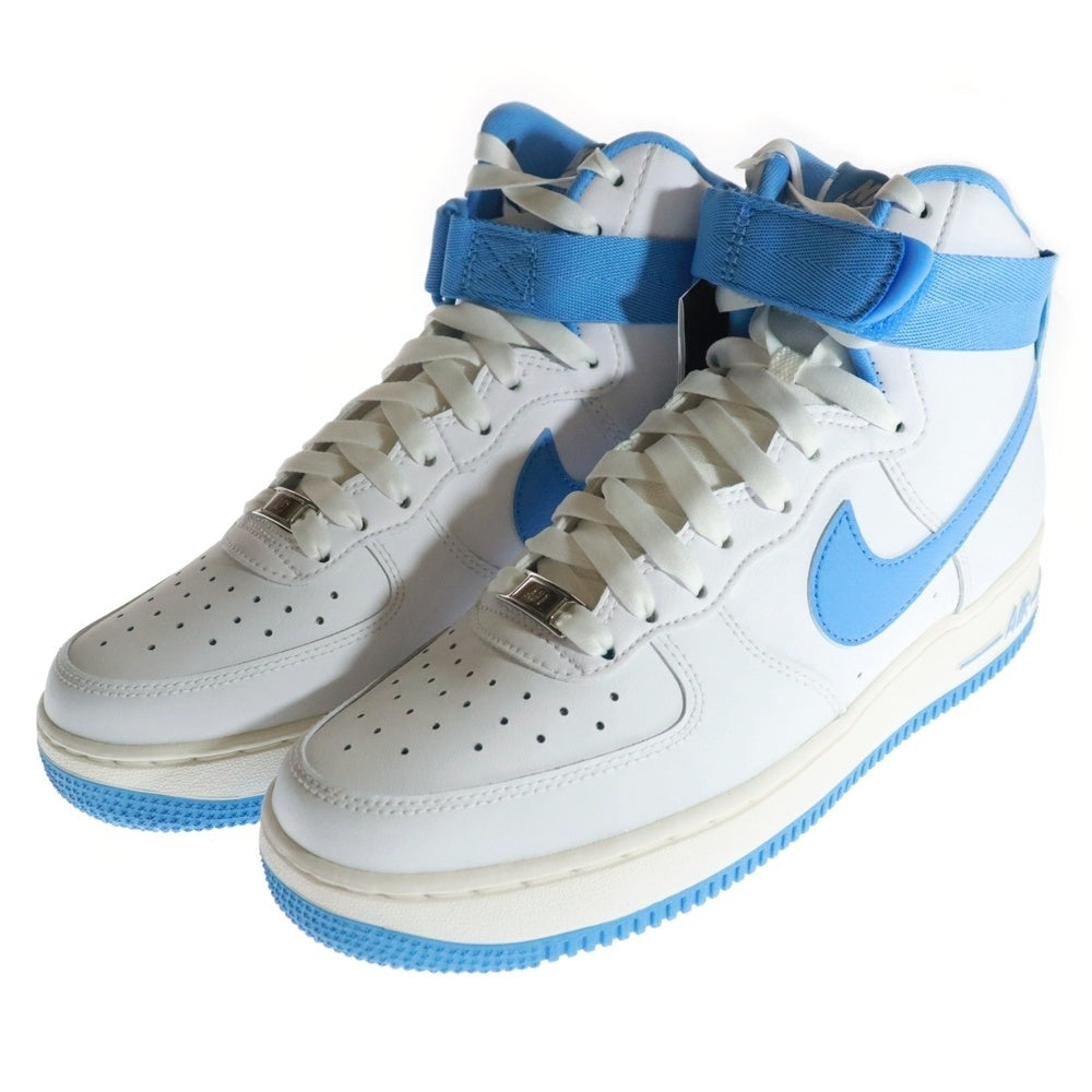 NIKE(ナイキ) WMNS AIR FORCE 1 HIGH OG QS WHITE UNIVERSITY BLUE ウィメンズ エアフォース1 ハイカットスニーカー ホワイト/ブルー US8.5/25.5cm DX3805-100