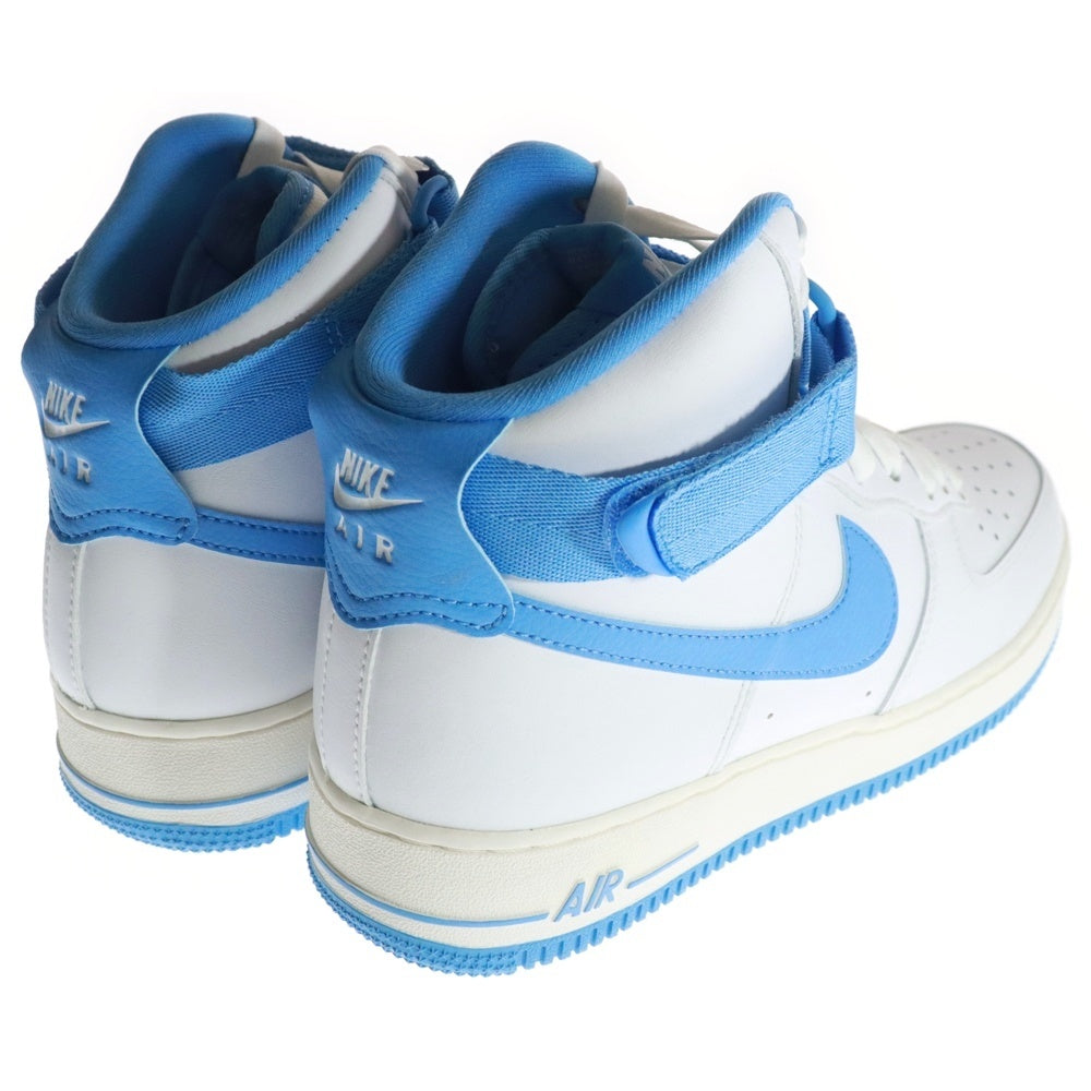NIKE(ナイキ) WMNS AIR FORCE 1 HIGH OG QS WHITE UNIVERSITY BLUE ウィメンズ エアフォース1 ハイカットスニーカー ホワイト/ブルー US8.5/25.5cm DX3805-100