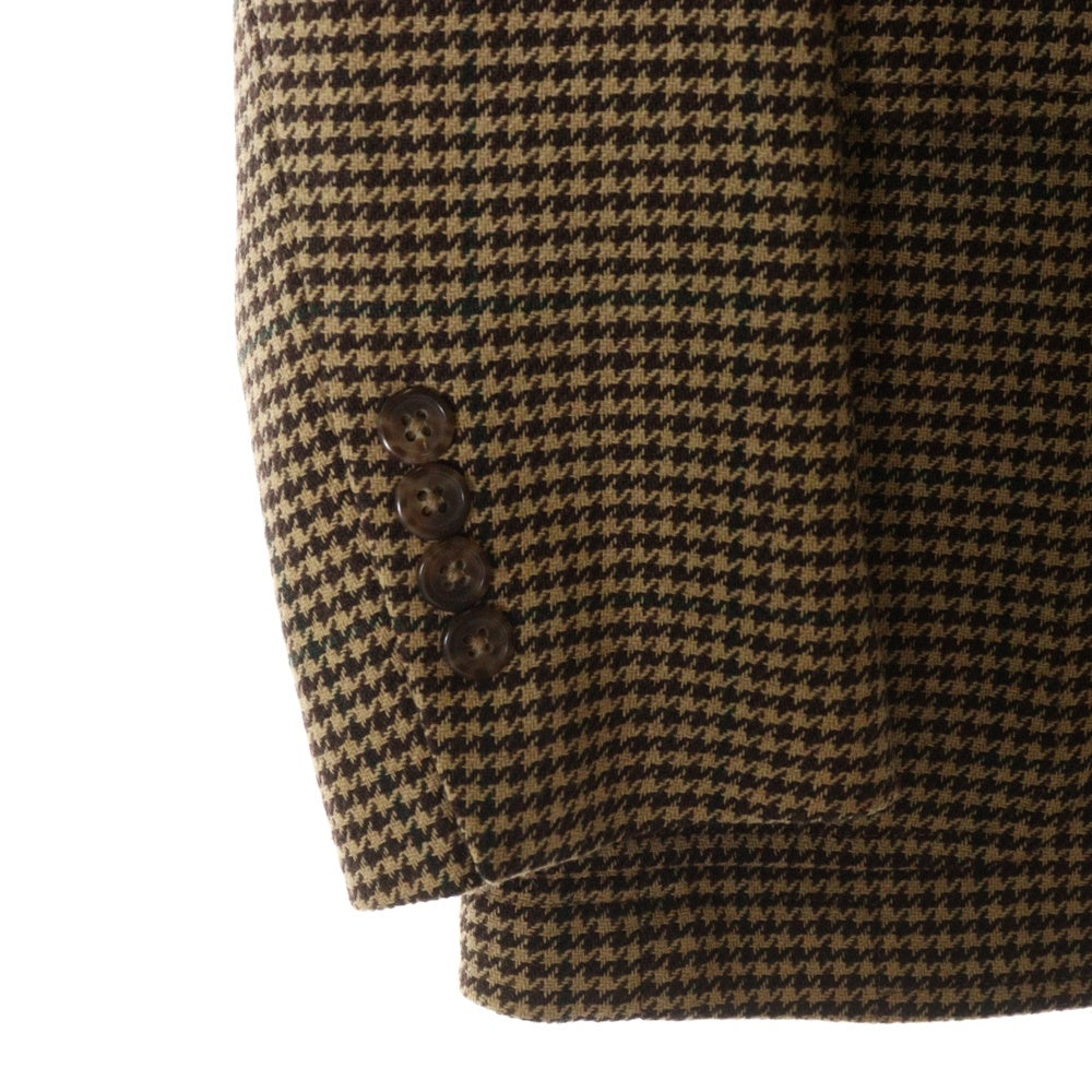 POLO RALPH LAUREN(ポロラルフローレン) 千鳥格子柄 ノッチドラペル 2B シングル テーラードジャケット ブラウン 715851199001