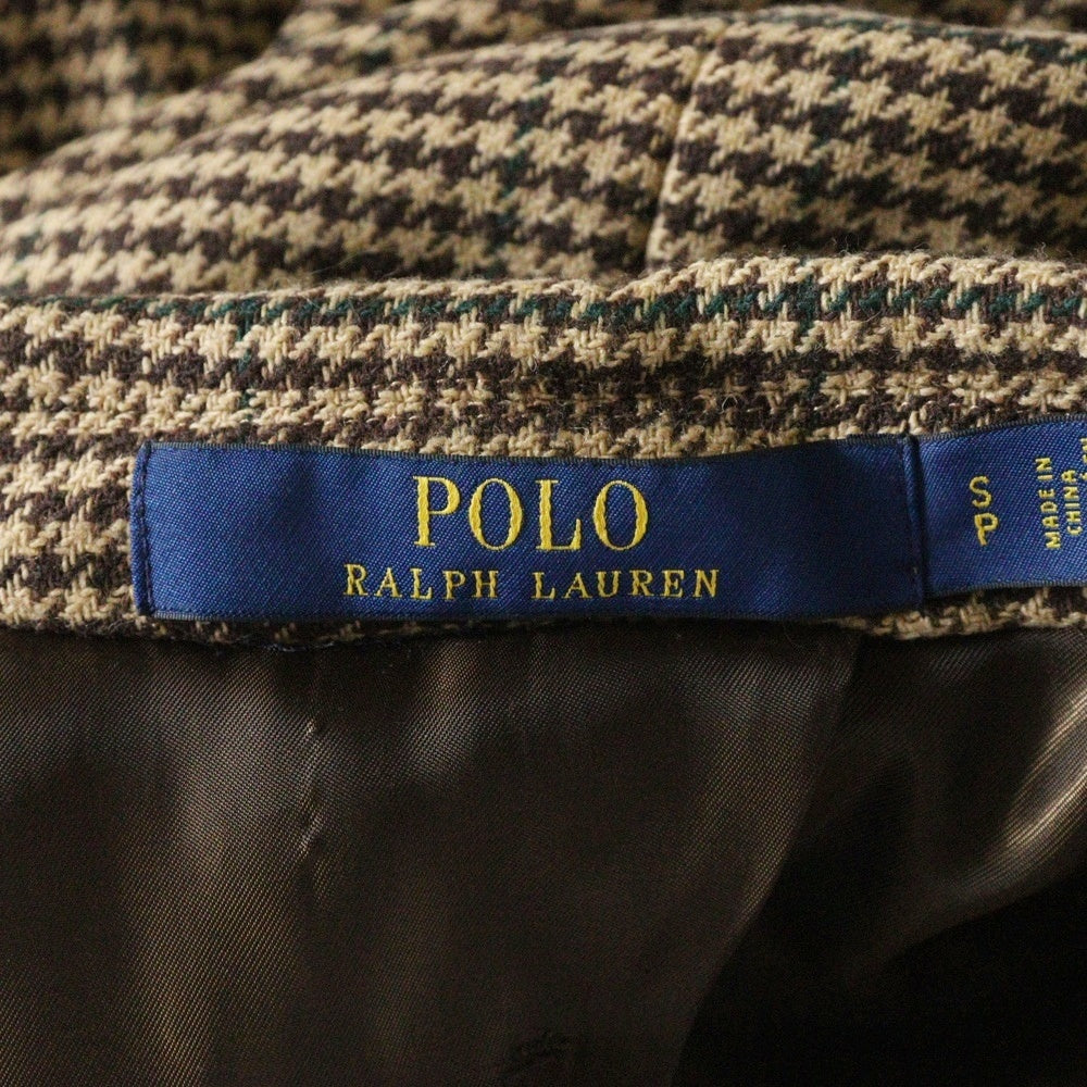 POLO RALPH LAUREN(ポロラルフローレン) 千鳥格子柄 ノッチドラペル 2B シングル テーラードジャケット ブラウン 715851199001