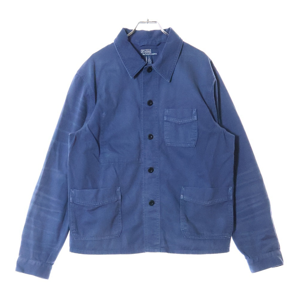 POLO RALPH LAUREN(ポロラルフローレン) マルチポケット コットン ロングスリーブ 長袖シャツ ブルー