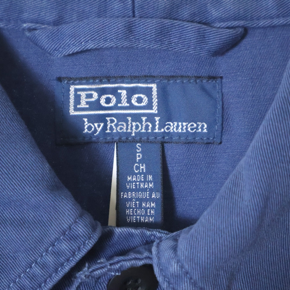 POLO RALPH LAUREN(ポロラルフローレン) マルチポケット コットン ロングスリーブ 長袖シャツ ブルー