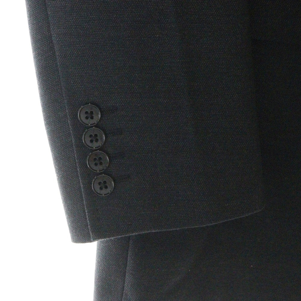 DOLCE & GABBANA(ドルチェアンドガッバーナ) 裏地ロゴワッペン ラペル切り替え 1B シングルテーラードジャケット ブラック