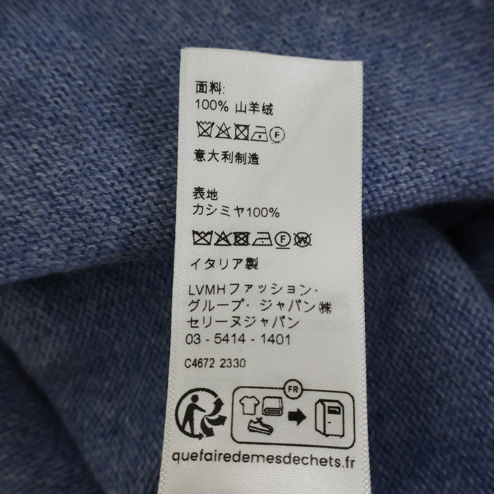 CELINE(セリーヌ) クルーネックカシミア ニットセーター ブルー 3ZD7207O